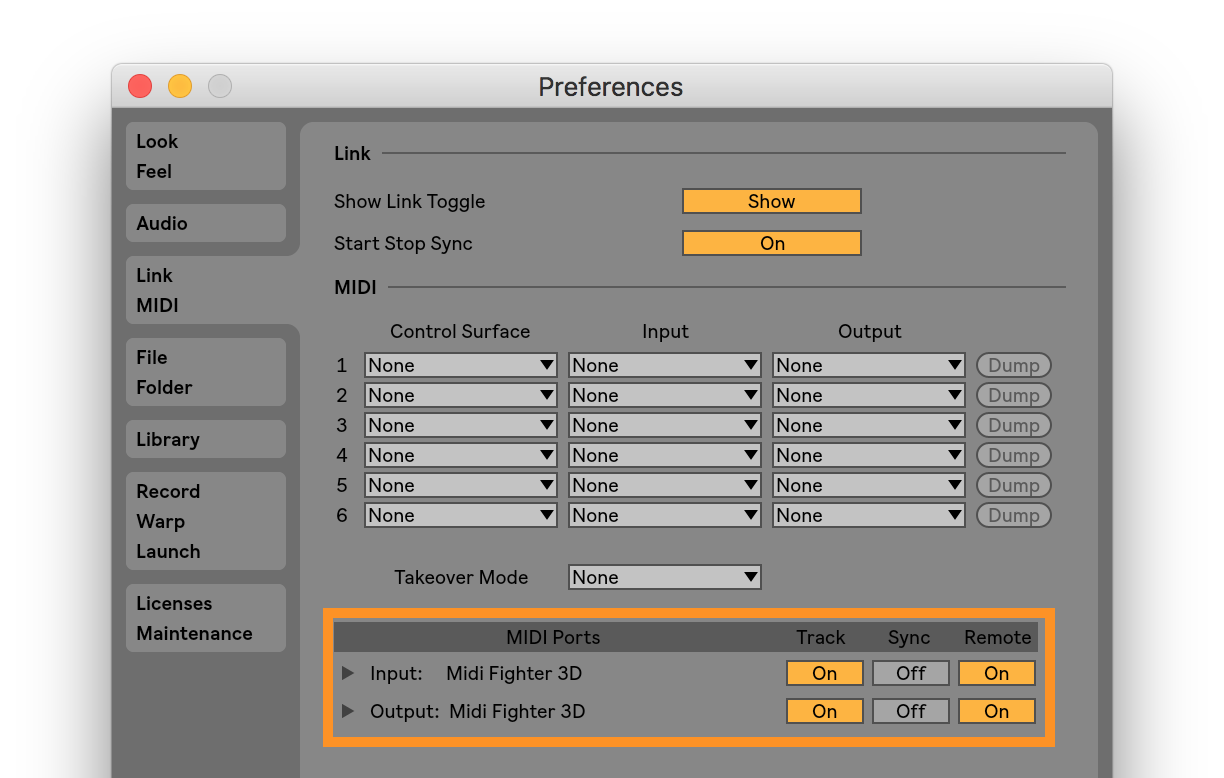 Midi Fighter 3D Setup